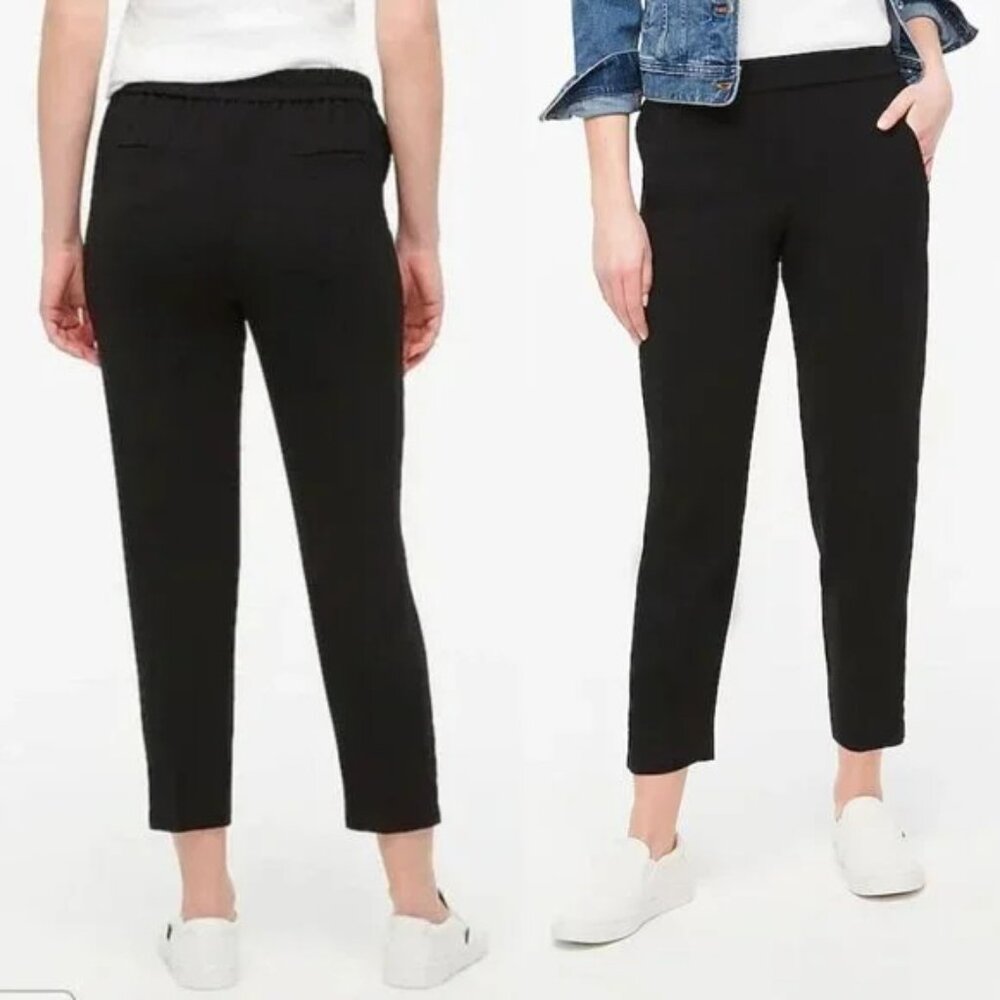 J.Crew Jamie Pull-on Pant Trousers with Elastic Waist J6594 | Black | Size 12‎